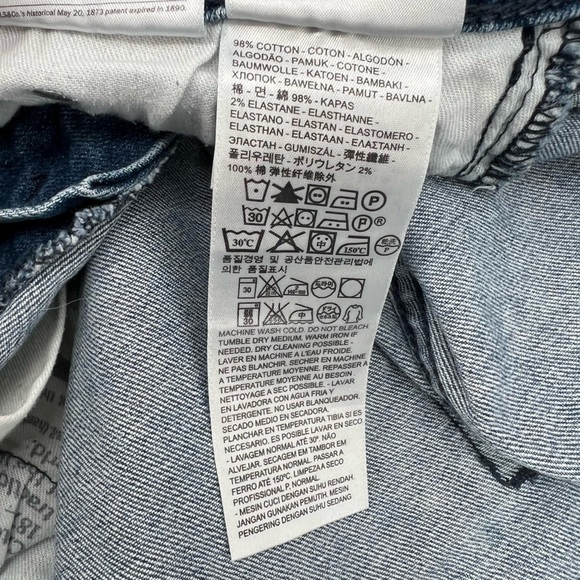 Levi's 514 Straight Fit Denim Jeans Size 30 x 32 Men's - Picture 5 of 5